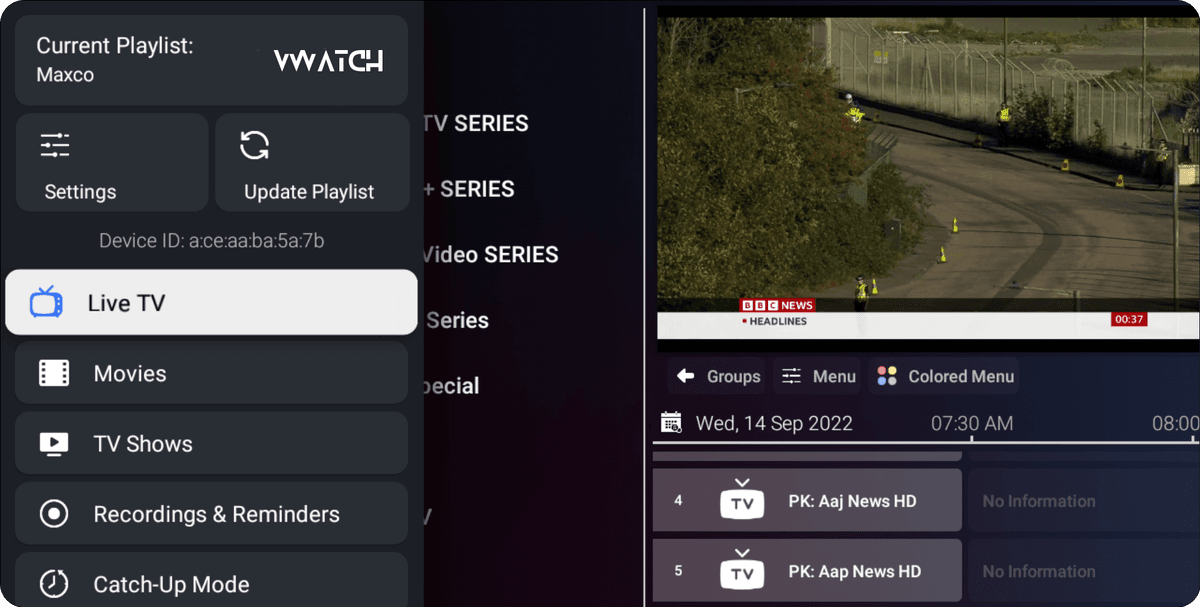 VWatch IPTV Streaming